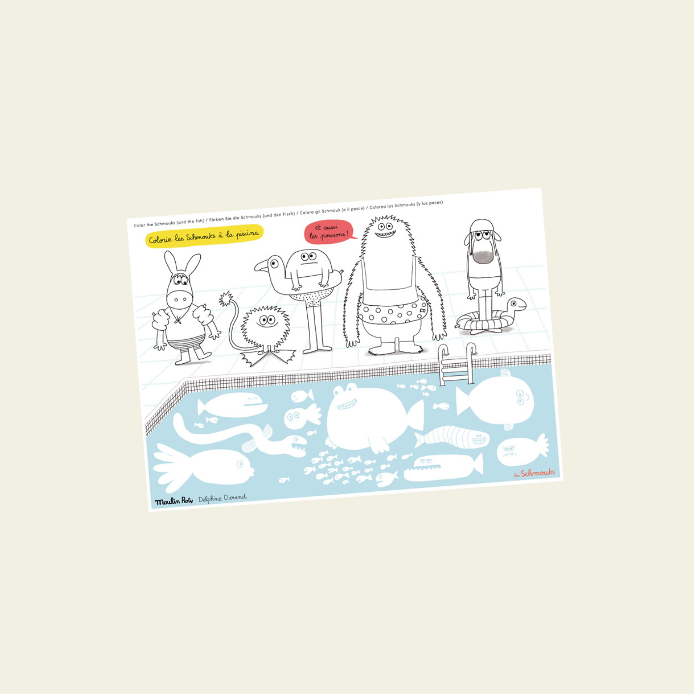 Manteles Para Colorear y Actividades (Pack 40) - Moulin Roty