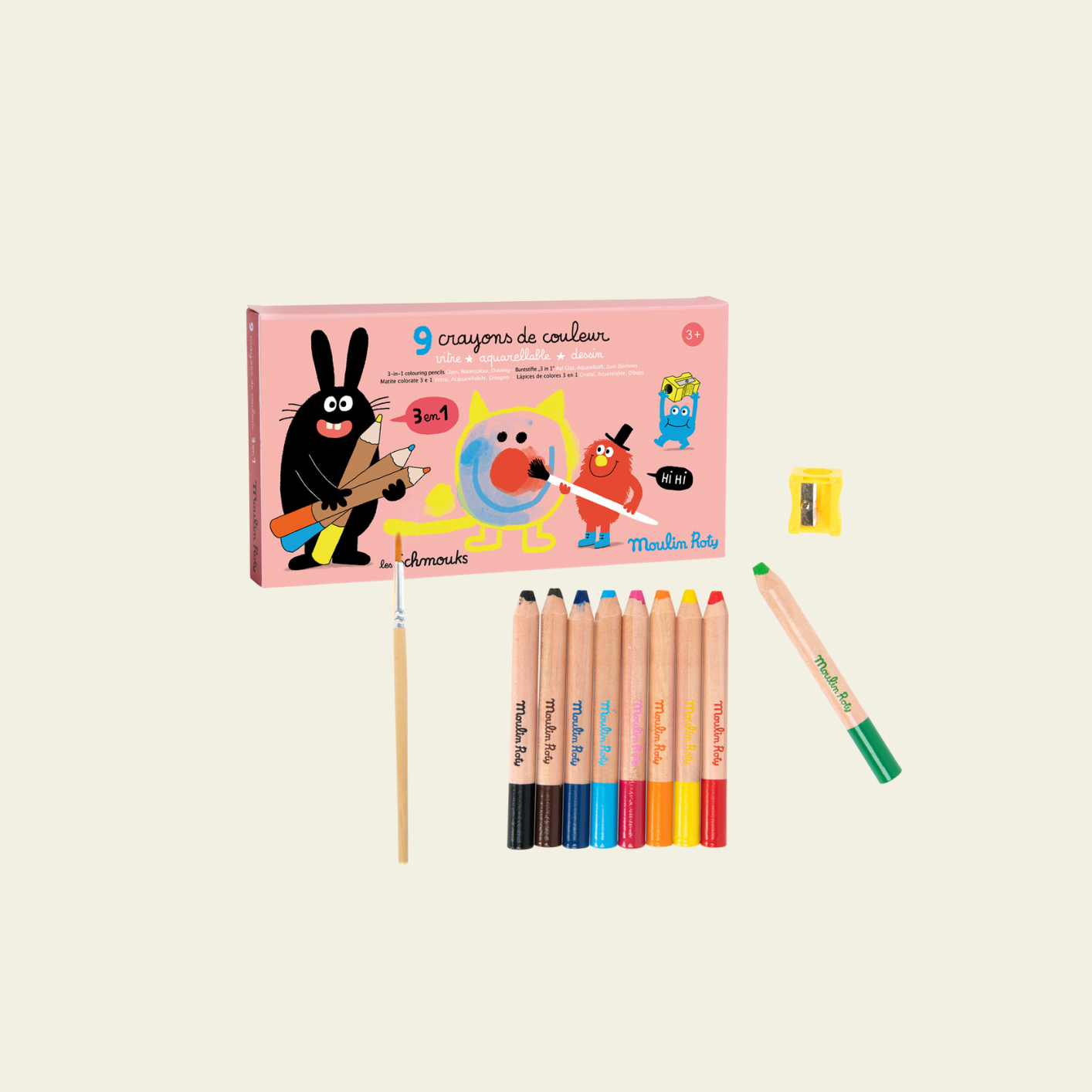 Lápices de Colores - Les Schmouks ( 3 en 1)