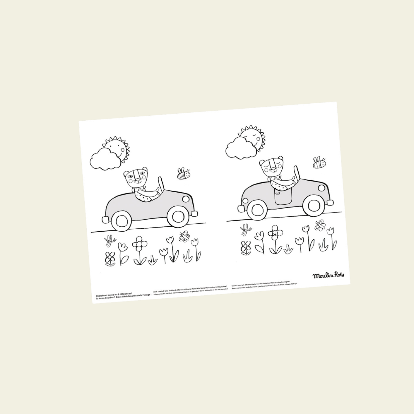 Manteles Para colorear- Moulin Roty Les Popipop