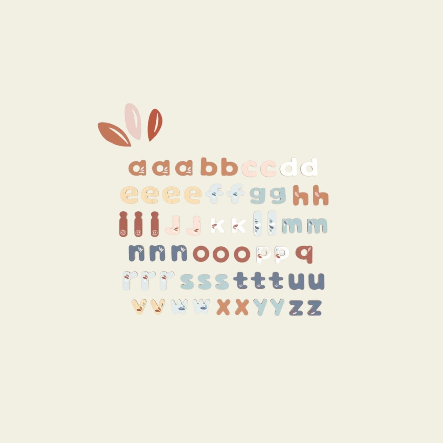 Letras Magnéticas de Madera (60 piezas) - Speedy Monkey