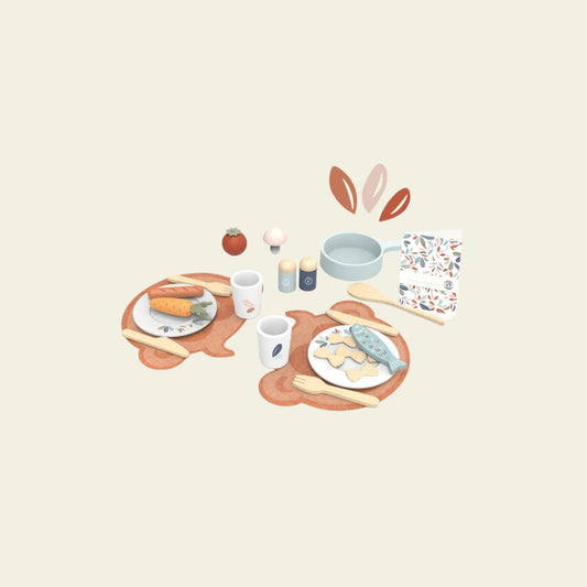 Set de Alimentos y Utensilios de Madera - Speedy Monkey