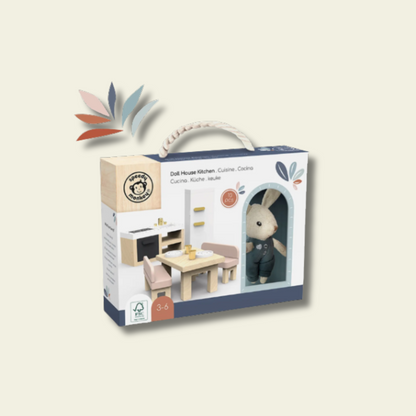 Cocina de Madera para Casa de Muñecas - Speedy Monkey