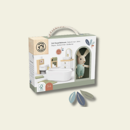 Baño para Casa de Muñecas de Madera- Speedy Monkey