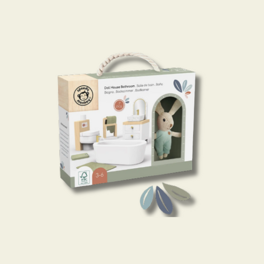 Baño para Casa de Muñecas de Madera- Speedy Monkey