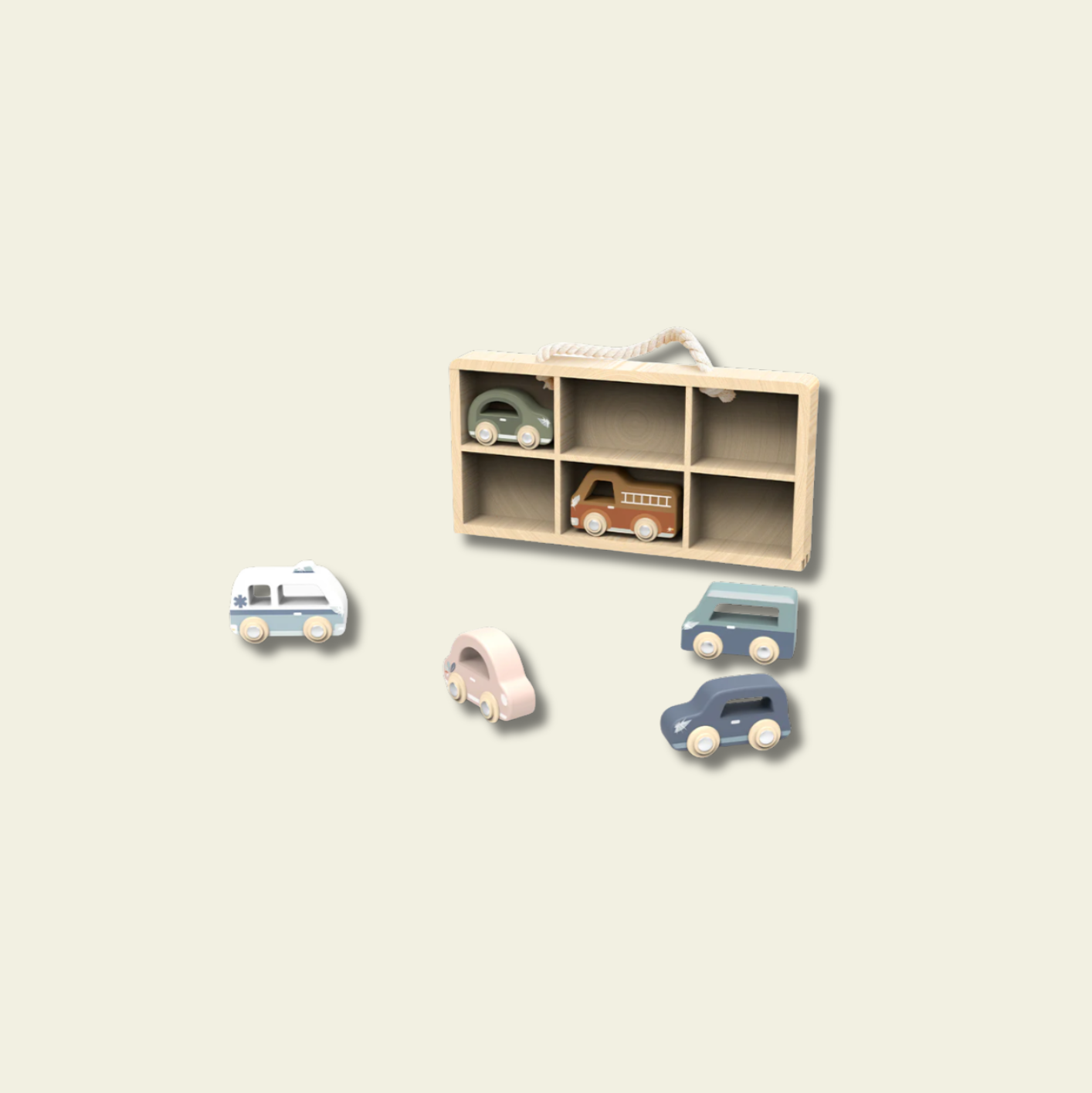 Set de 6 Carritos de Madera  - Speedy Monkey