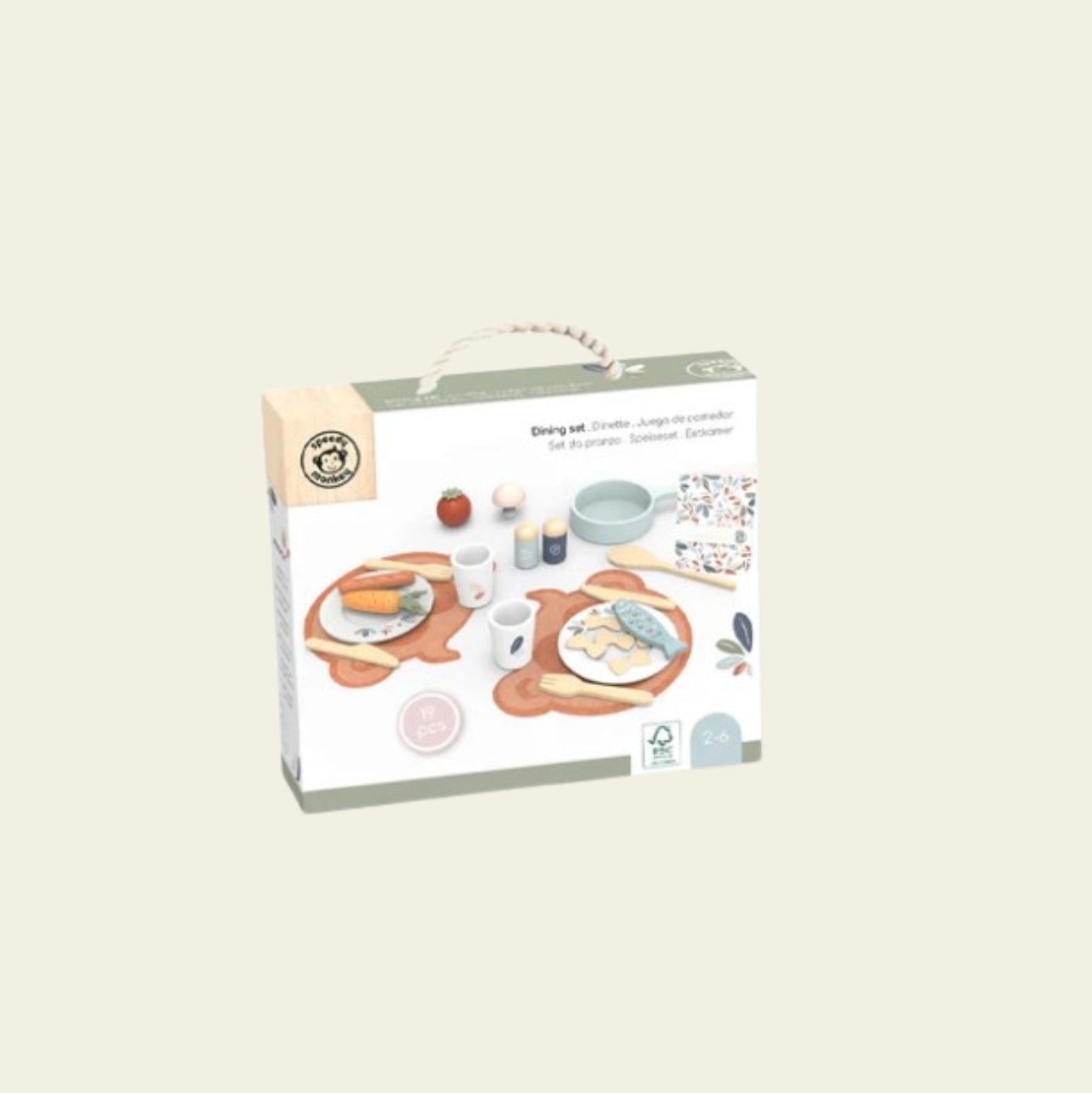 Set de Alimentos y Utensilios de Madera - Speedy Monkey