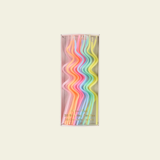 Meri Meri - Pastel Swirly Candles (20)