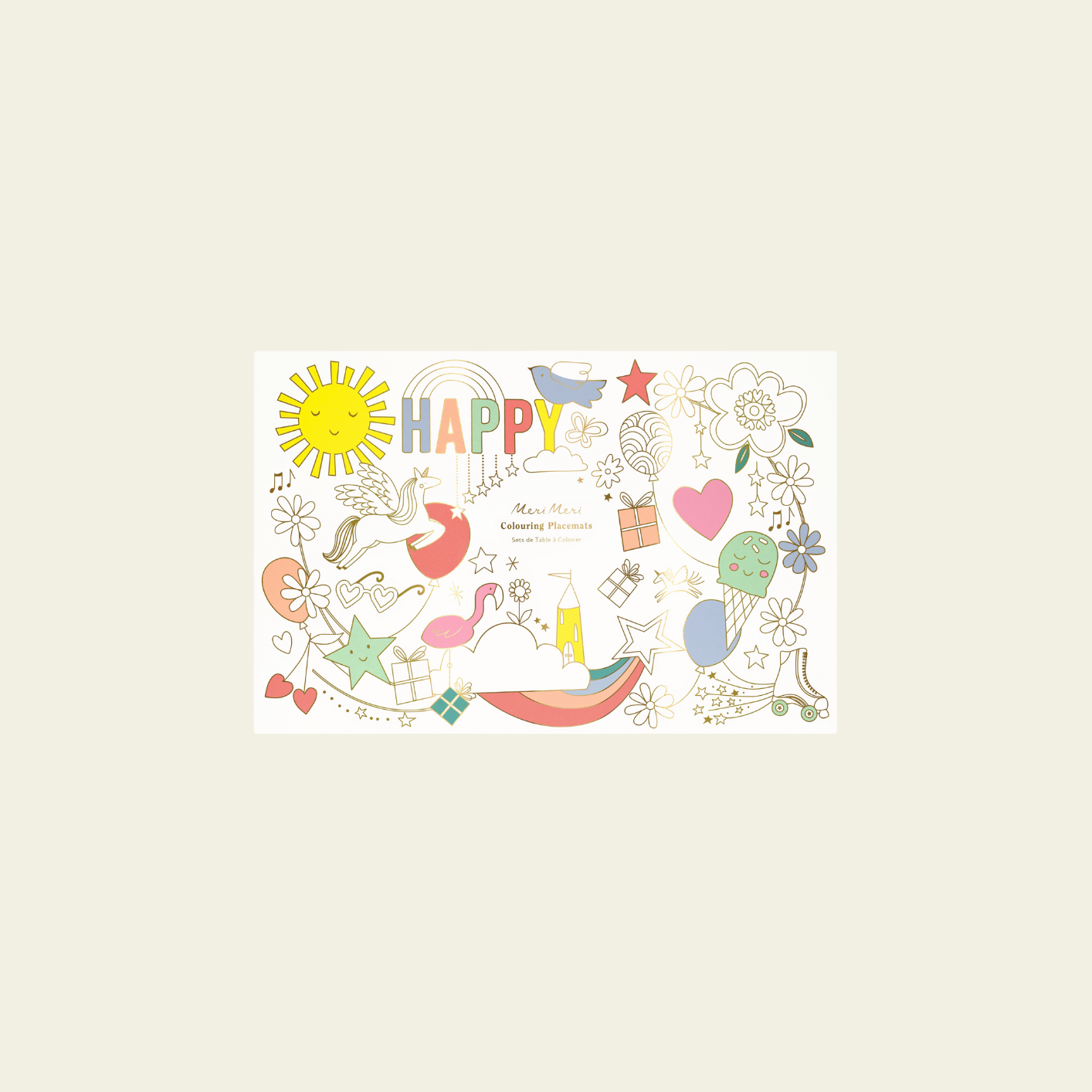 Meri Meri- Happy icons Colouring Placemats (8)